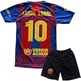 Boriverae Lamine Yamal Nr.10 Trikot Set Jungen – Kinder Fußball Outfit 2026 Heimdesign – Shirt mit Hose – Fan Geschenk Trikot für Kinder 152