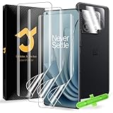 [3 + 2 Stück] Displayschutzfolie für OnePlus 10 Pro, 3 Stück selbstheilende TPU-Folie + 2 Kameralinsenschutzhüllen, unterstützt Fingerabdruck-Entsperrung, blasenfrei, Anti-Fingerabdruck für OnePlus 10
