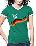 Luckja EM 2016 Trikot Deutschland Fanshirt Motiv 20 Damen Rundhals T-S