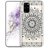 JAWSEU Klar Silikon Hülle für Samsung Galaxy S20 Plus Hülle Schutzhülle,Durchsichtig TPU Silikon Handyhülle Ultra Dünn TPU Bumper Case Stoßfest Schutz Soft Hülle für Galaxy S20 Plus,Schwarze M