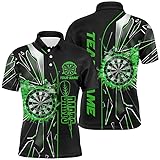 Personalisierte Grüne 3D-Dartshirts für Herren & Damen - Individuelle Dartliga-Trikots - Bestes Darttrikot T2151